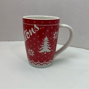 Tim Hortons Limited Edition Coffee Mug #015 Christmas Red Holiday Sweater Design